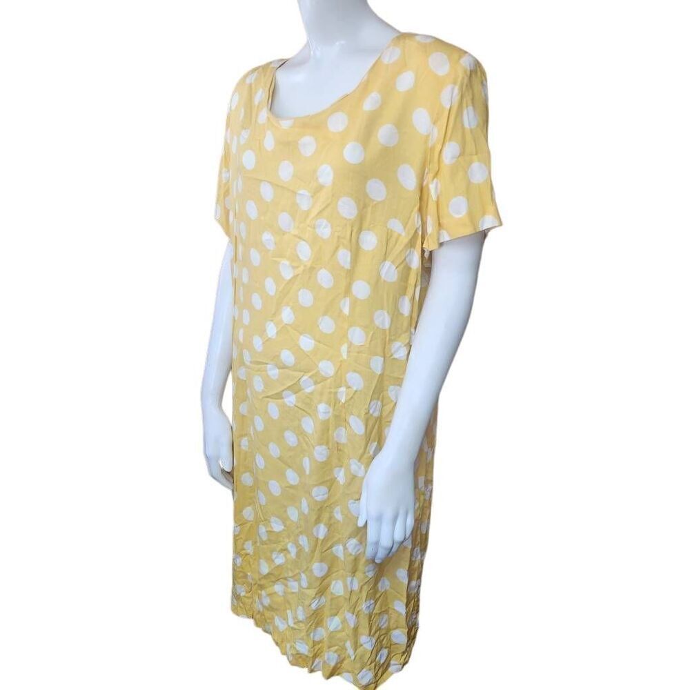 Vintage Habits Yellow & White Polka Dot Shift Dress (18) - Picture 2 of 6